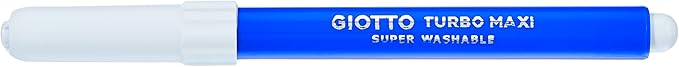 GIOTTO Turbo Maxi - Barattolo Set 12X4 Pennarelli A Punta Larga SUPER LAVABILI