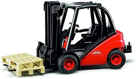 Bruder - Carrello elevatore Linde H30D con gancio di traino