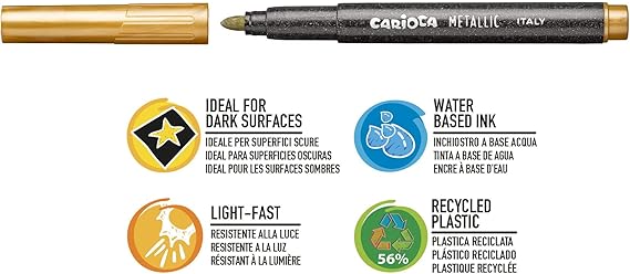 Carioca Marcatore - metallizzato 6pz