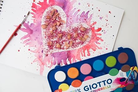 Giotto Acquerelli Tempere Ad Acquerello + 1 Pennello, 24 Unità