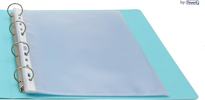 Favorit Buste Perforate, Lucide, Alto Spessore, 22 x 30 cm, 50 Pezzi, Trasparenti