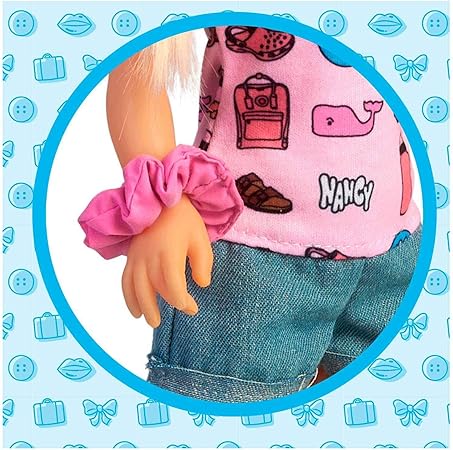 Nancy - Bambola con Lunghi Capelli biondi con Scarpe con Le rotelle