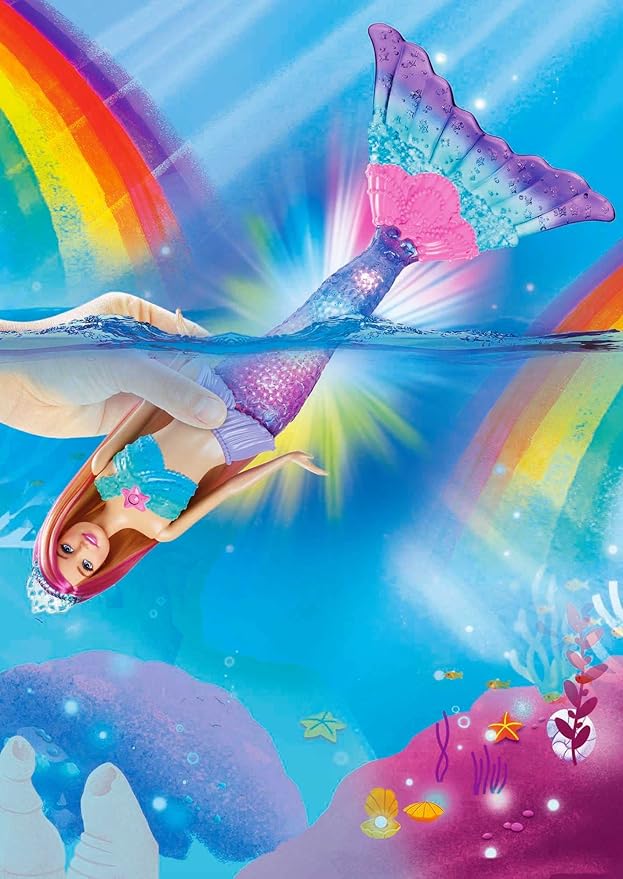 Barbie Dreamtopia Sirena Luci Scintillanti Bambola (30,4 cm, bionda)