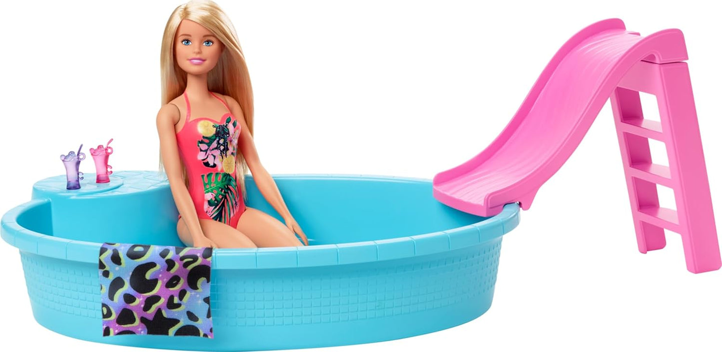 Barbie Playset Bambola con Piscina e Accessori