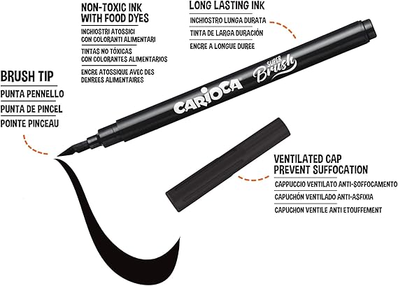 CARIOCA Pennarelli Super Brush 10 Pezzi