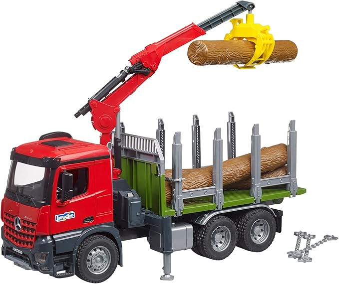 Bruder - MB Arocs camion per il trasporto di legname con gru di carico