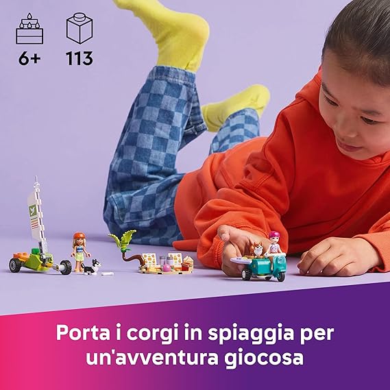 LEGO Friends Avventure Canine su Windskate e Sidecar, 42641