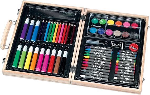 Valigetta Legno 67 Pezzi Colori