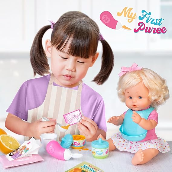 Nenuco Prima Pappa, Bambola 35 cm, con Corpo Rigido e Capelli Biondi