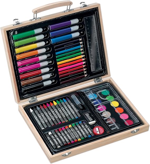 Valigetta Legno 67 Pezzi Colori