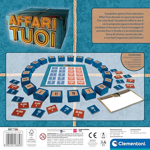 Clementoni - Affari Tuoi, Gioco da Tavolo Ufficiale