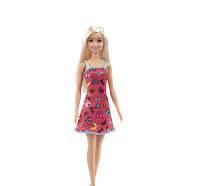 Barbie capelli biondi abito rosa a Farfalle