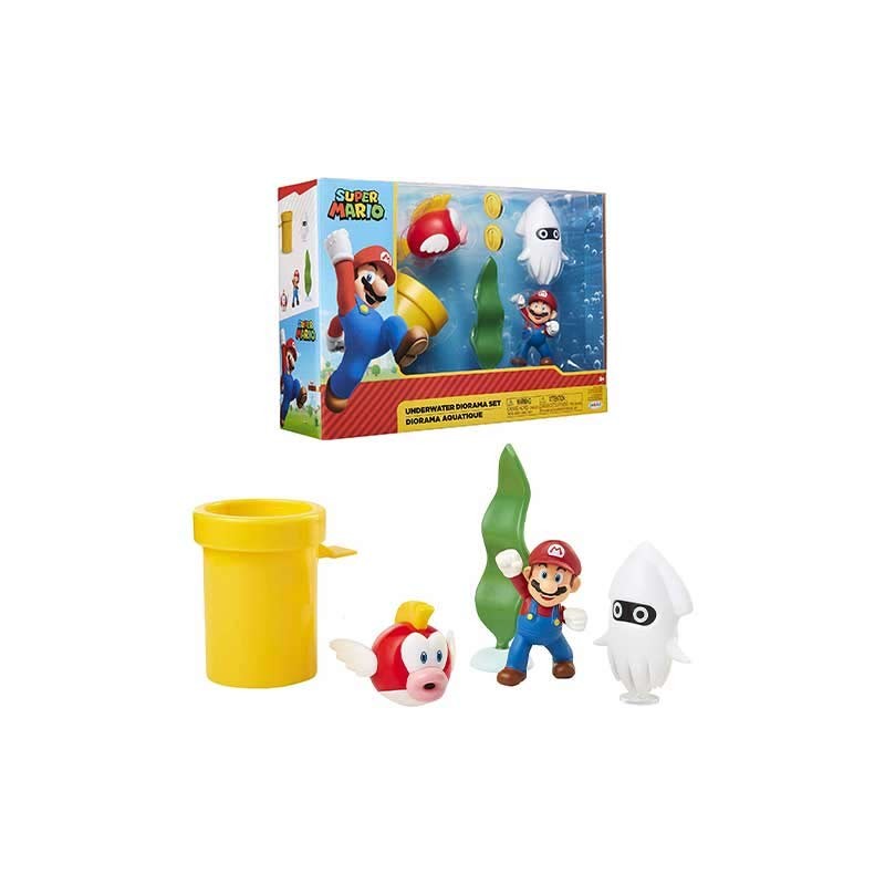 SUPER MARIO SUBACQUEO DIORAMA SET CM 6