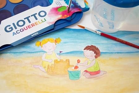 Giotto Acquerelli Tempere Ad Acquerello + 1 Pennello, 24 Unità