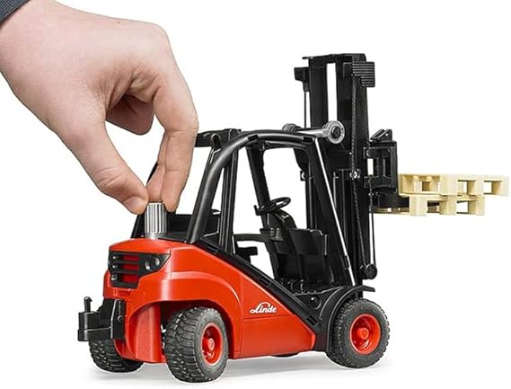 Bruder - Carrello elevatore Linde H30D con gancio di traino