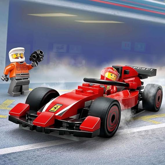 LEGO City Pit Stop e Meccanici con Monoposto Ferrari F1, 60443