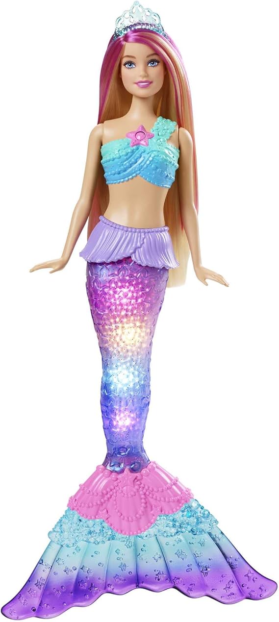 Barbie Dreamtopia Sirena Luci Scintillanti Bambola (30,4 cm, bionda)