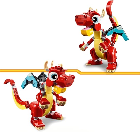 LEGO Creator 3 in 1 Drago Rosso