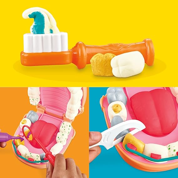 Play-Doh Hasbro Dottor Trapanino, Set di Plastilina Creativa per Bambini e Bambine dai 3 Anni in su con 8 Barattoli di Pasta Modellabile, Giocattolo con Colori Assortiti Atossici