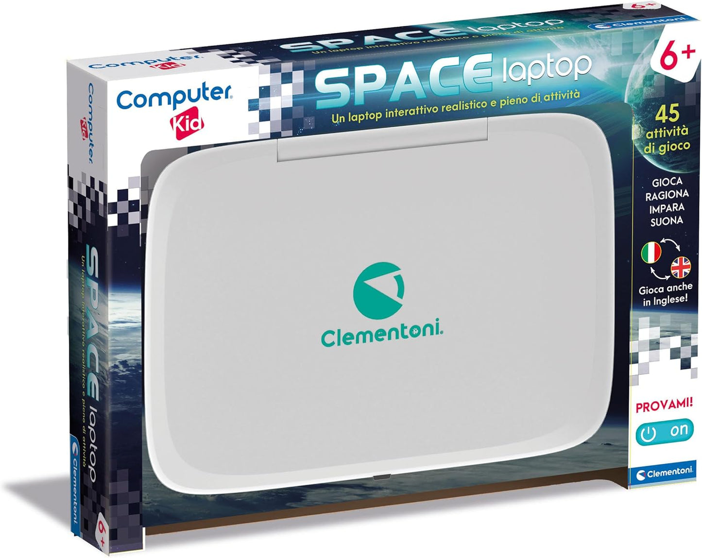Clementoni - Computer Kid Space, Laptop Educativo Parlante