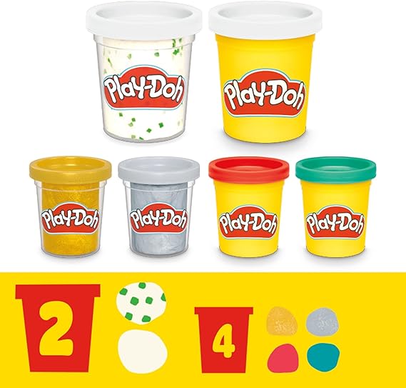 Play-Doh Hasbro Dottor Trapanino, Set di Plastilina Creativa per Bambini e Bambine dai 3 Anni in su con 8 Barattoli di Pasta Modellabile, Giocattolo con Colori Assortiti Atossici