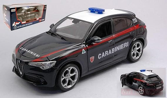 Burago MODELLINO in Scala Alfa Romeo Stelvio CARABINIERI 1:24