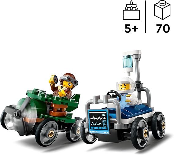 LEGO City Pack Veicoli da Corsa: Aereo Contro Letto d’Ospedale, 60459