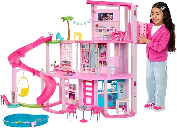 Barbie - Casa dei Sogni di Barbie, playset casa delle bambole con piscina