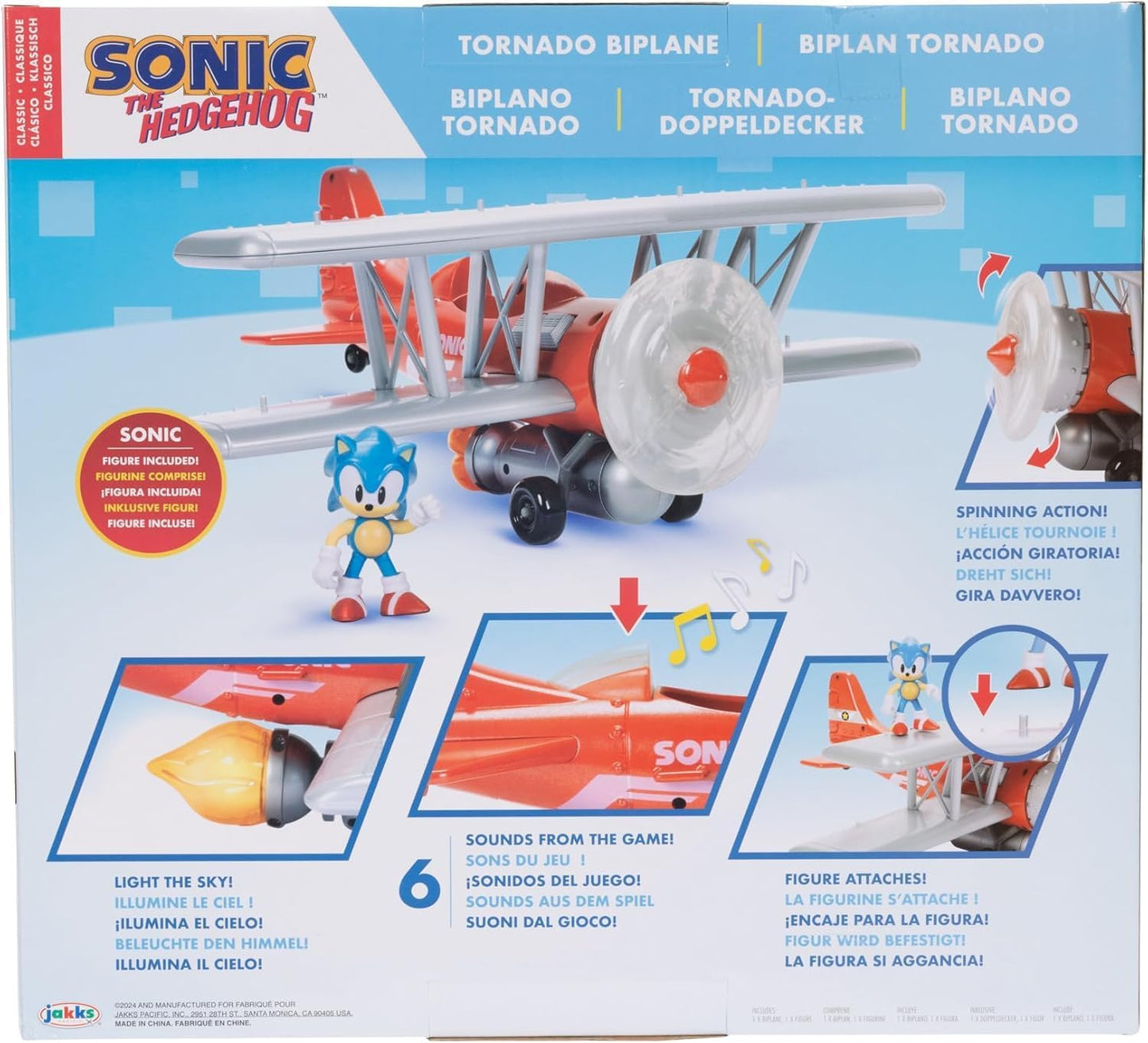 Sonic The Hedgehog JAKKS Pacific, set da gioco biplano Tornado