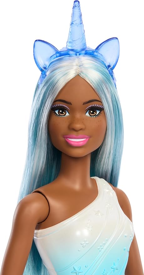 Barbie - Bambola Unicorno, con coloratissimi capelli fantasia