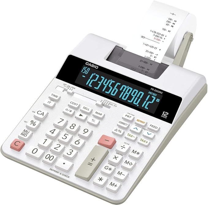 Casio FR-2650RC Calcolatrice Scrivente, Bianco