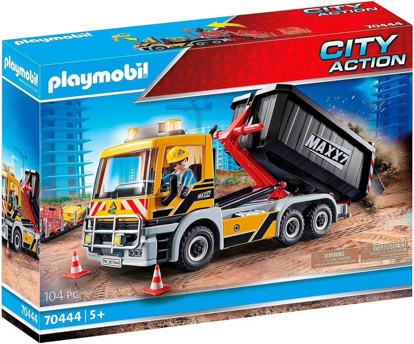 PLAYMOBIL City Action 70444, Camion con Due cassoni
