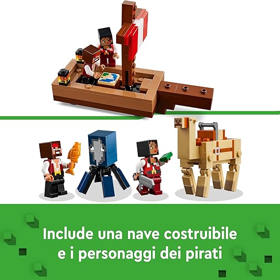LEGO Minecraft Il Viaggio del Galeone dei Pirati, 21259