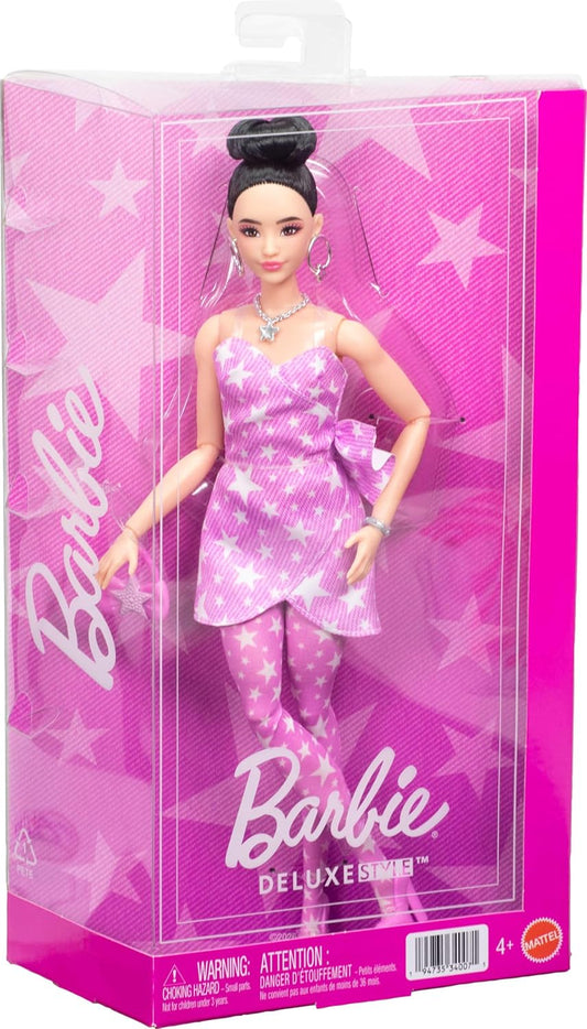 Barbie - Deluxe Style n. 11, bambola dai capelli neri con chignon