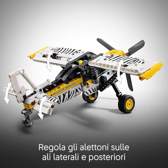 LEGO Technic Aereo Bush, Aeroplano Giocattolo da Costruire