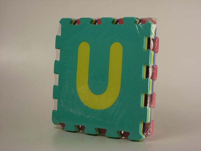 Kidz Corner- Tappeto Puzzle Pavimento Lettere e numeri, Multicolore
