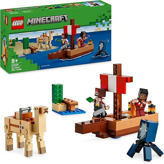 LEGO Minecraft Il Viaggio del Galeone dei Pirati, 21259