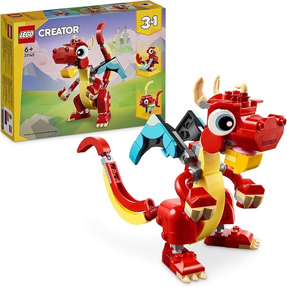 LEGO Creator 3 in 1 Drago Rosso