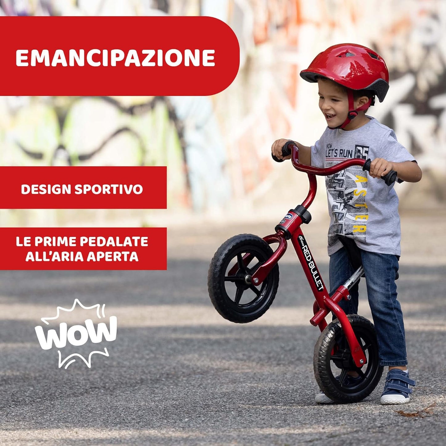 Chicco Red Bullet Bicicletta Bambini Senza Pedali