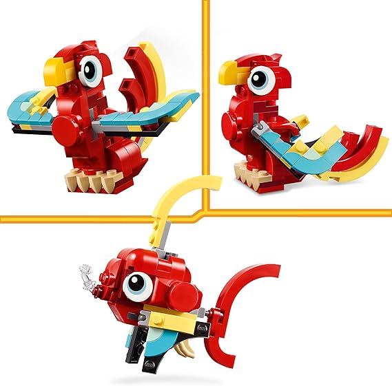 LEGO Creator 3 in 1 Drago Rosso