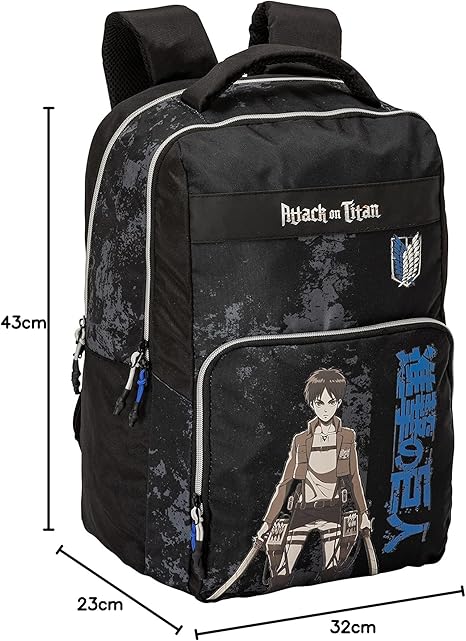 COMIX ANIME, Attacco dei Giganti - Zaino Scuola Porta Pc Unisex