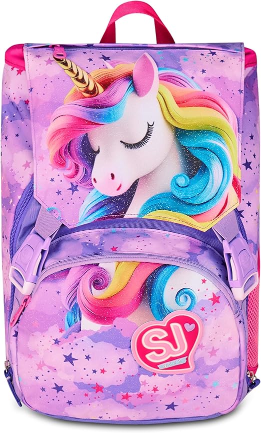 SJ GANG STYLE JAM GANG Zaino Scuola Estensibile Big Unicorn