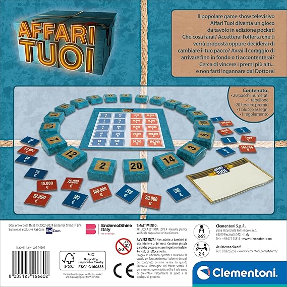 Clementoni Giochi da Tavolo - Affari Tuoi RAI Pocket