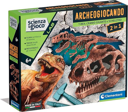 Clementoni Scienza e Gioco Lab - Archeogiocando T-Rex 2in1