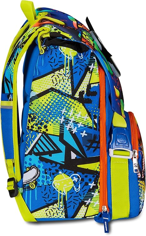 SJ Gang Zaino Scuola Estensibile, Blu, Sphere Full Boy