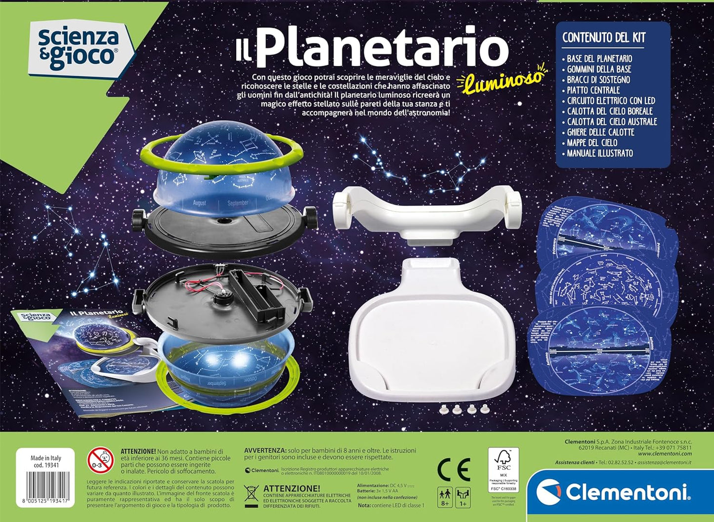 Clementoni - Il Planetario Luminoso - Scienza e Gioco Lab