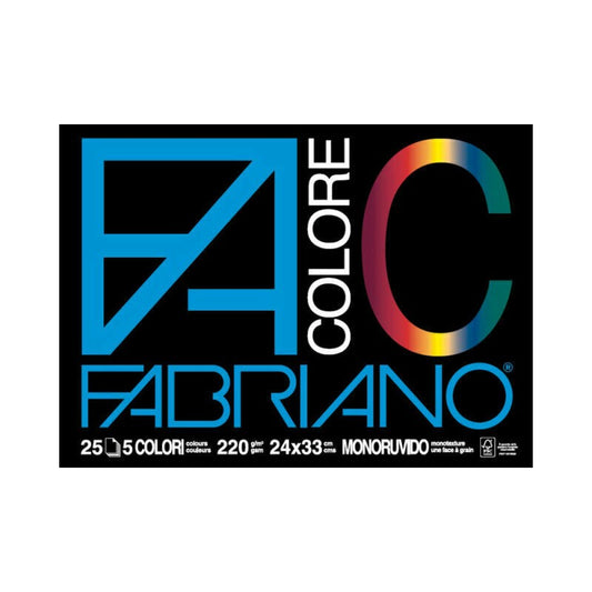 Fabriano  Album da Disegno COLORE 24X33 5 Colori 220 G/M2 Monoruvido