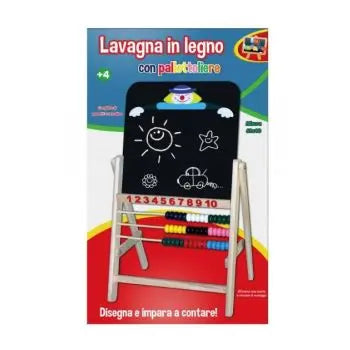 Lavagna in legno con pallottoliere